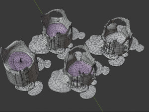 3d cylindrical candle model - type 001 - special sequence of burning stages - movie and game ready 3D Model