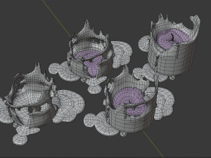 3d cylindrical candle model - type 001 - special sequence of burning stages - movie and game ready 3D Model