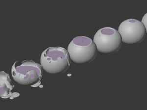 3d spherical candle model - type 003 - special sequence of life stages - movie and game ready Modello 3D