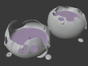 3d spherical candle model - type 003 - special sequence of life stages - movie and game ready Modello 3D