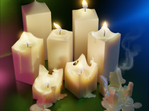 3d square box candle model - type 004 - special sequence of shortening stages - movie and game ready 3D मॉडल