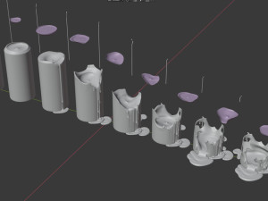 3d ultimate melting candle model pack - 01 -- special sequence of life stages - game and movie ready Modelo 3D