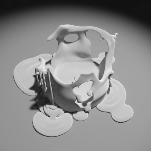 3d candle melted model 001 - movie and game ready 3D Model .c4d .max .obj .3ds .fbx .stl .blend 