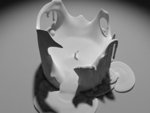 3d candle melting model 002 - movie and game ready Modello 3D
