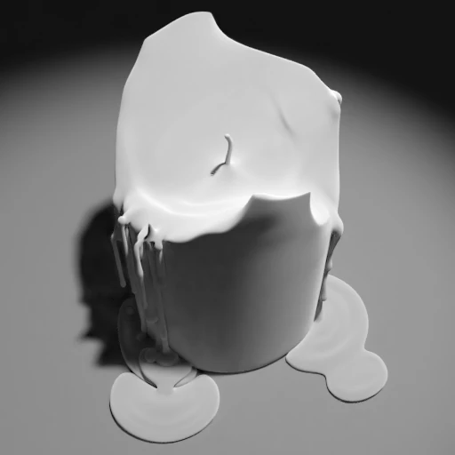 3d candle model 004 - movie and game ready 3D Model .c4d .max .obj .3ds .fbx .stl .blend