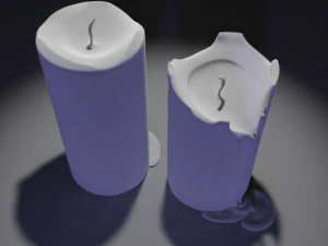 3d candle model 005 - movie and game ready 3D Model
