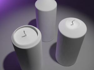 3d candle model 006 - movie and game ready 3D मॉडल