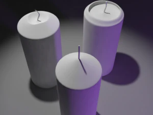 3d candle model 006 - movie and game ready 3D Model