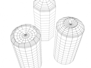 3d candle model 006 - movie and game ready Modello 3D