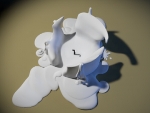 3d candle melted model 007 - movie and game ready 3D मॉडल