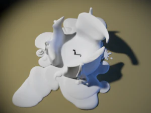 3D-Kerze geschmolzenes Modell 007 &ndash; bereit f&uuml;r Film und Spiel 3D Modell