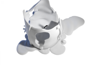 3d candle melting model 008 - movie and game ready 3D Model