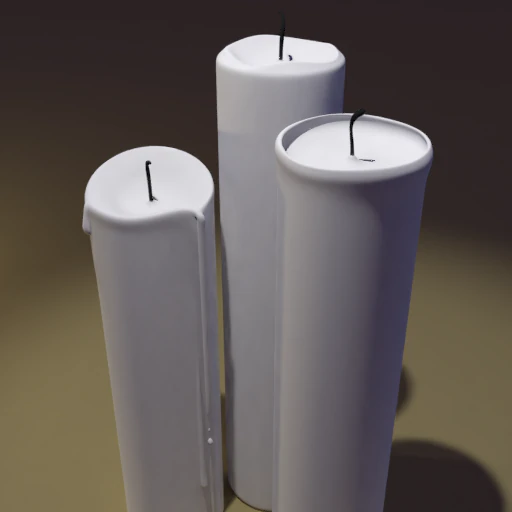 3d candle model 012 - movie and game ready 3D Model .c4d .max .obj .3ds .fbx .stl .blend