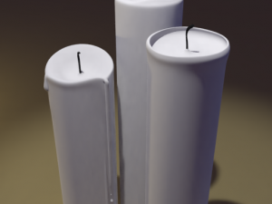 3d candle model 012 - movie and game ready 3D मॉडल