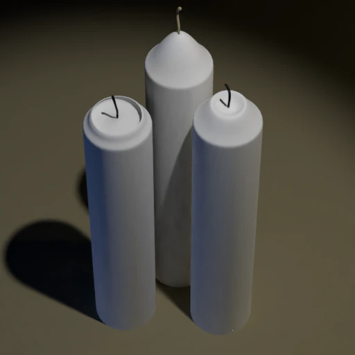 3d candle model 013 - movie and game ready 3D Model .c4d .max .obj .3ds .fbx .stl .blend