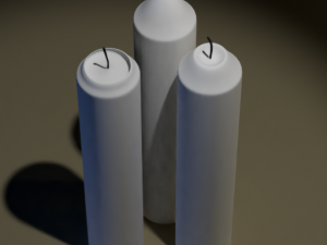3d candle model 013 - movie and game ready 3D मॉडल