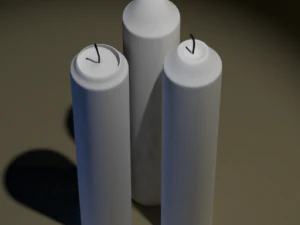 3D-Kerzenmodell 013 &ndash; film- und spielbereit 3D Modell
