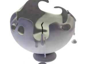 3d candle melting model 016 - movie and game ready 3D Model