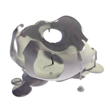 3d candle melted model 017 - movie and game ready 3D मॉडल .c4d .max .obj .3ds .fbx .stl .blend 