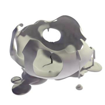 3d candle melted model 017 - movie and game ready 3D Model .c4d .max .obj .3ds .fbx .stl .blend 