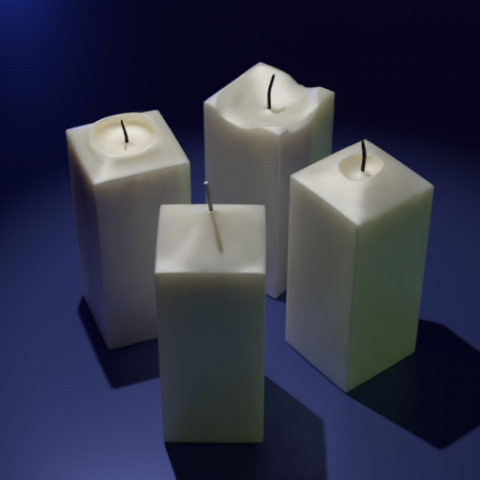 3d candle model 018 - movie and game ready 3D Model .c4d .max .obj .3ds .fbx .stl .blend 