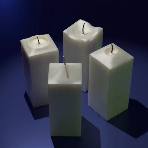 3d candle model 018 - movie and game ready 3D Model .c4d .max .obj .3ds .fbx .stl .blend 