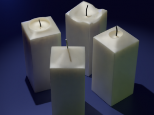 3d candle model 018 - movie and game ready 3D Model