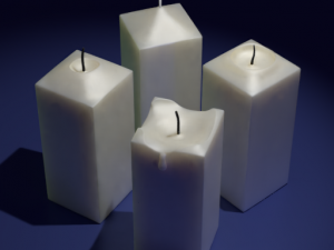 3d candle model 018 - movie and game ready 3D Model