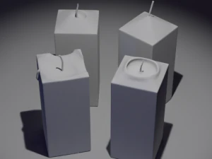 3d candle model 018 - movie and game ready 3D Model