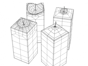3d candle model 018 - movie and game ready 3D Model