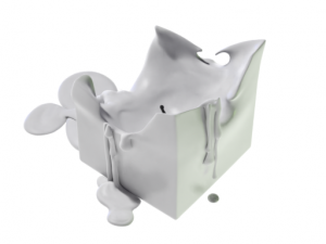 3d candle melting model 021 - movie and game ready 3D Model