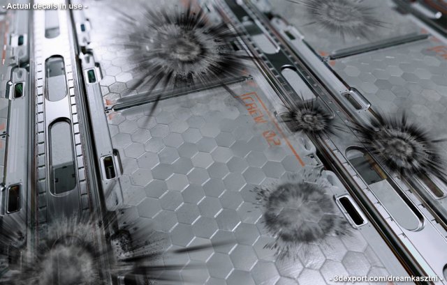 Explosion ground damage decals - pack 2 Texturas CG .c4d .max .obj .3ds .fbx .stl .blend 