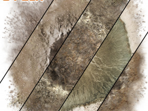 Crater ground damage explosion decal collection - pack 2 CG Textures