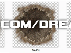 Crater ground damage explosion decal collection - pack 2 CG Textures