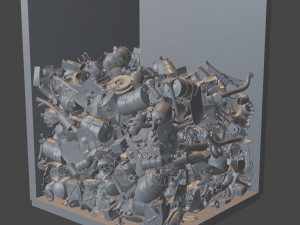 industrial - military - vehicular debris pack of 50 plus Model 3D