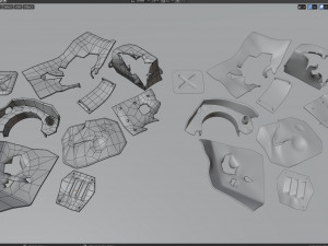 industrial - military - vehicular debris pack of 50 plus Model 3D