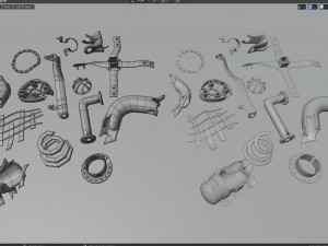 industrial - military - vehicular debris pack of 50 plus Model 3D