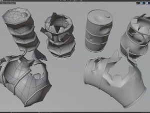 industrial - military - vehicular debris pack of 50 plus Model 3D