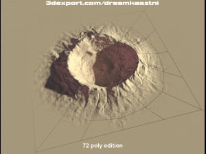 Explosion crater ground damage - and 2d decal - 01 3D Model