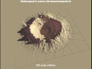 Explosion crater ground damage - and 2d decal - 01 3D Model
