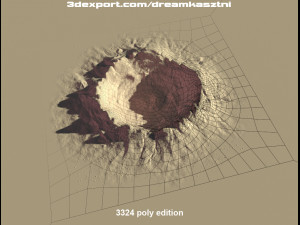 Explosion crater ground damage - and 2d decal - 01 3D Model