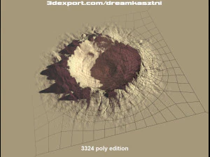 Explosion crater ground damage - and 2d decal - 01 3D Model