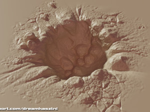 Explosion crater ground damage - and 2d decal - 02 3Dモデル
