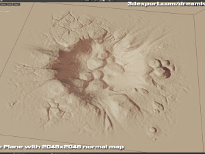 Explosion crater ground damage - and 2d decal - 02 3Dモデル
