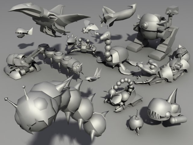 sonic the hedgehog badnicks 3D Model .c4d .max .obj .3ds .fbx .stl .blend 