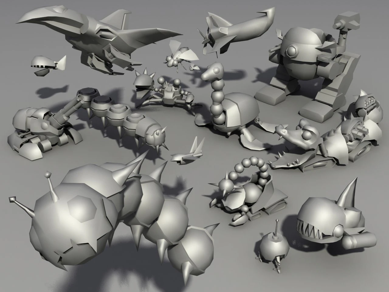 sonic the hedgehog badnicks 3D Model .c4d .max .obj .3ds .fbx .stl .blend