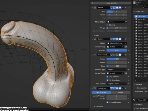 Next Generation Animated Penis Human Reproductive Organ Erect Flaccid 3D Model