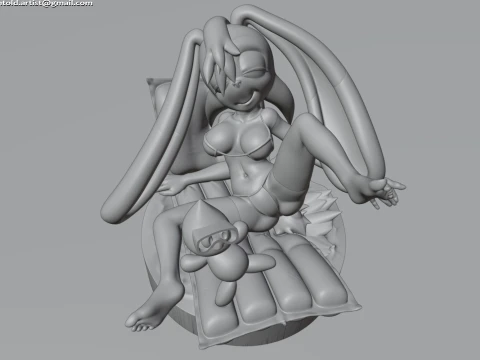 Vanilla the Rabbit ソニック バニーガール ファーリー スタチュー チャオ - マットレス A 3Dモデル