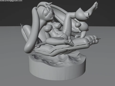 Vanilla the Rabbit ソニック バニーガール ファーリー スタチュー チャオ - マットレス A 3Dモデル