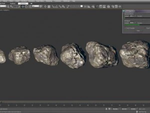 aşırı &ccedil;&ouml;z&uuml;n&uuml;rl&uuml;kl&uuml; haritalarla rock 001 d&uuml;ş&uuml;k poli 3D Model